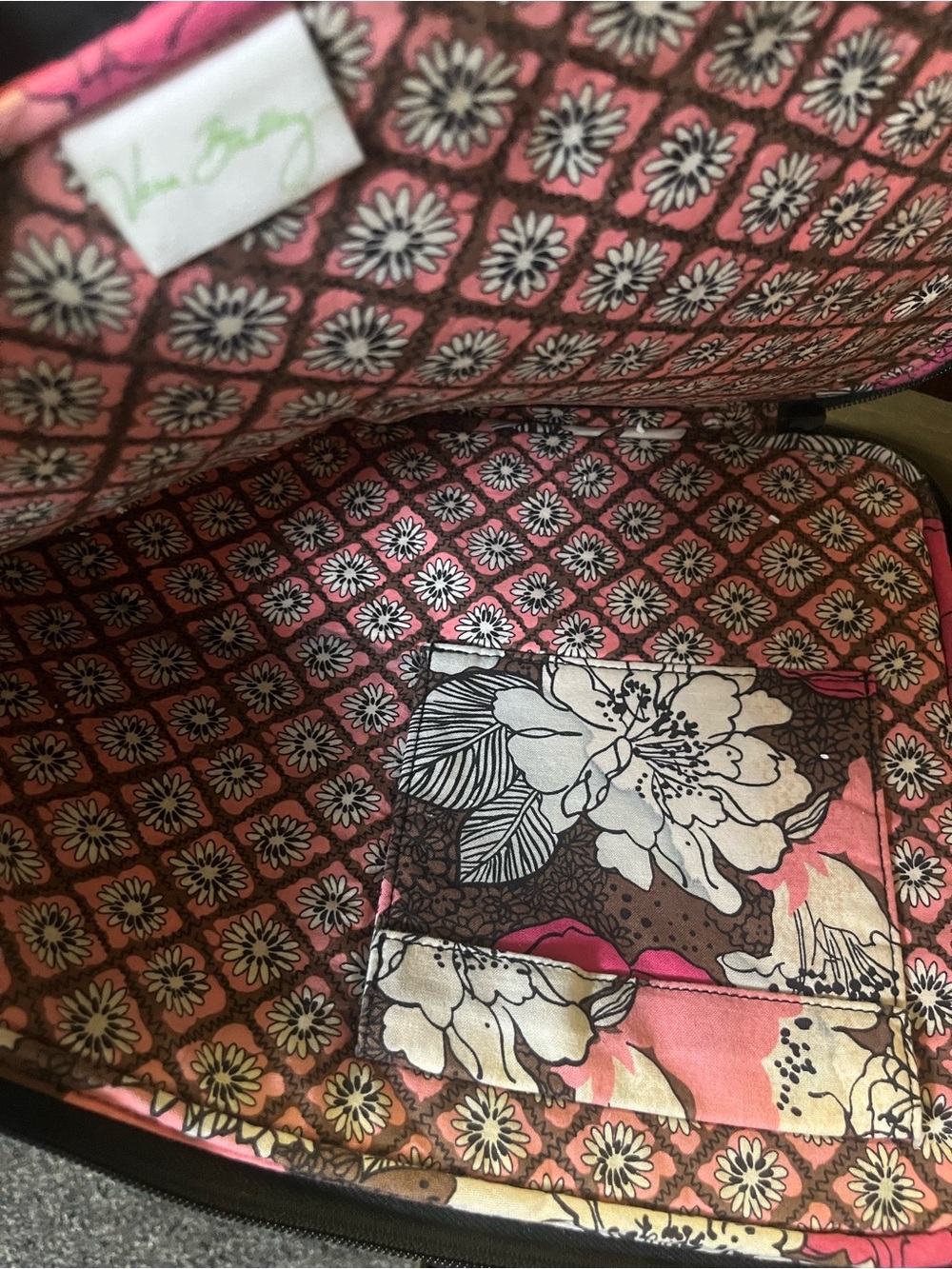 Retired Vera Bradley Mocha Rouge Laptop Sleeve - Picture 6 of 7
